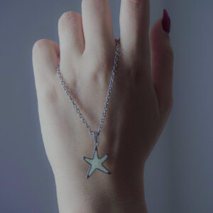 Starfish Charm Necklace by Aanyeh Charms. Filled with sand charms, perfect for ocean lovers. آنية.