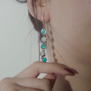 Stacked Circles Earrings by Aanyeh Charms. Handcrafted with sand, perfect for a modern, stylish look. آنية.